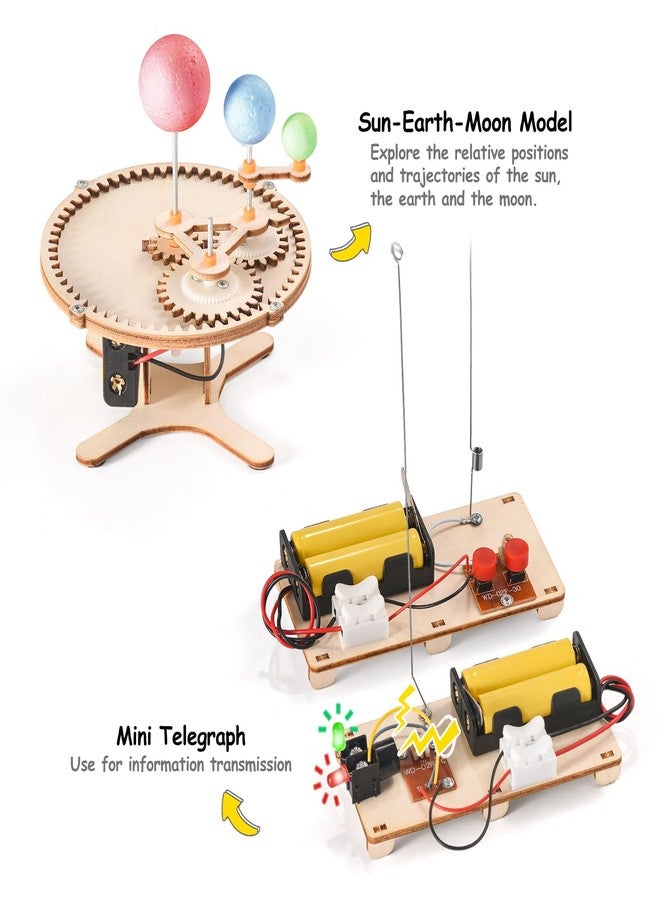 Yutin STEM Science Kits for Kids Ages 8-12 8-10, Wood Building Crafts Kits for Boys, STEM Toys for Ages 8-13 9 10 11 Year Old Gifts, Kids Science Engineering Experiment Projects, 3D Wooden Puzzles 10-12 - Image 2
